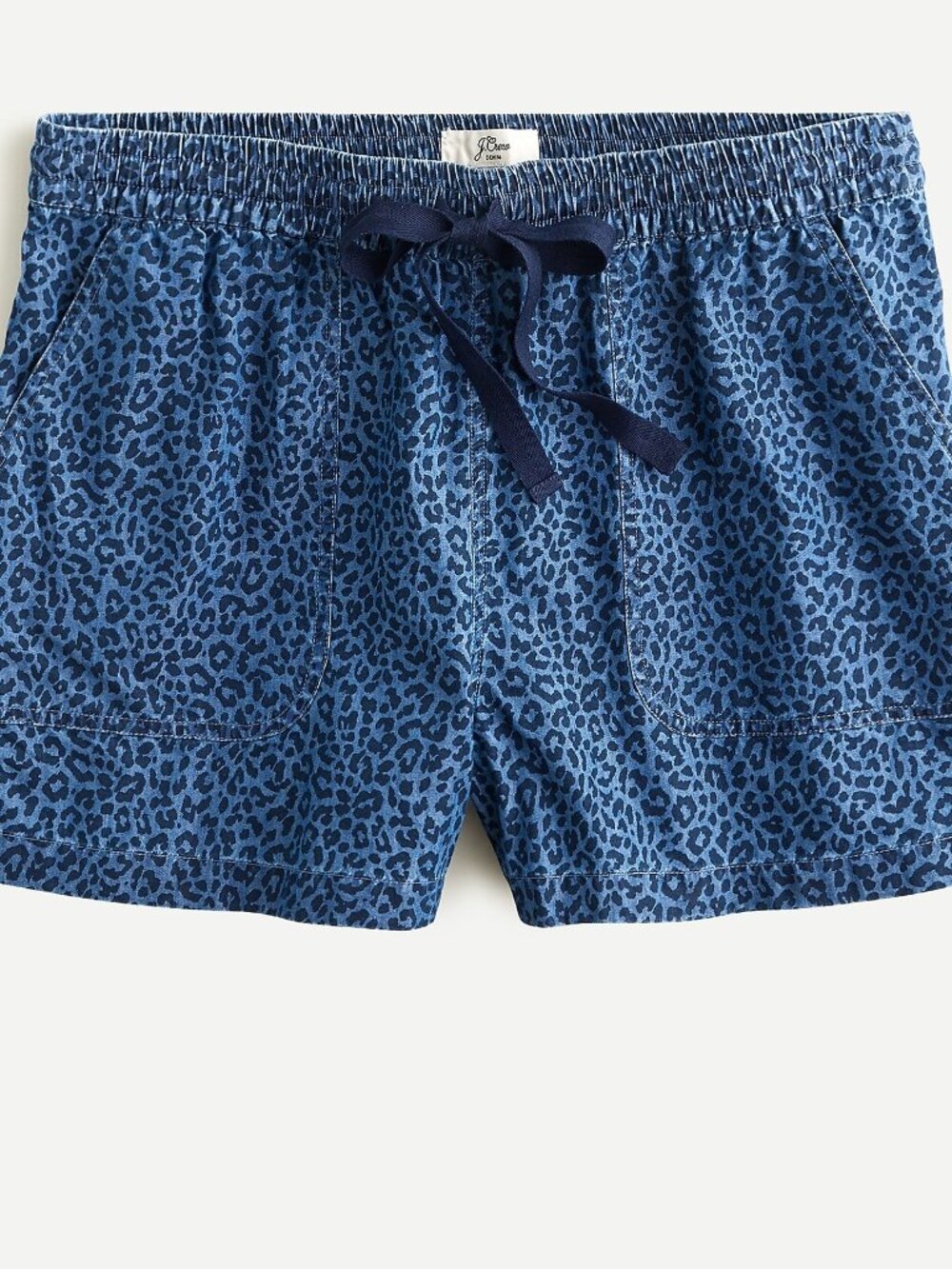 J.Crew Seaside Short in Indigo Leopard Cotton